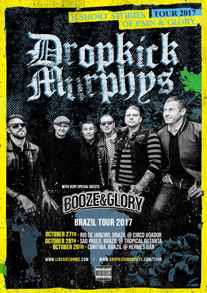 Booze & Glory abrira os shows do Dropkick Muprhys no Brasil