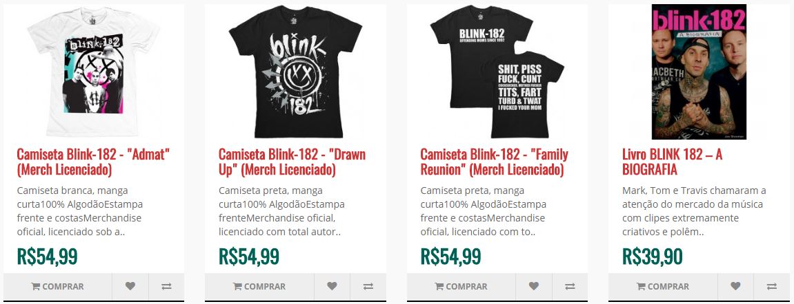 blink182 loja do besouros